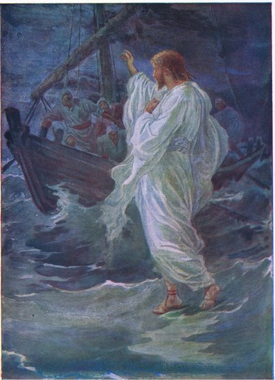 Christ walking on the sea by Arthur Twidle